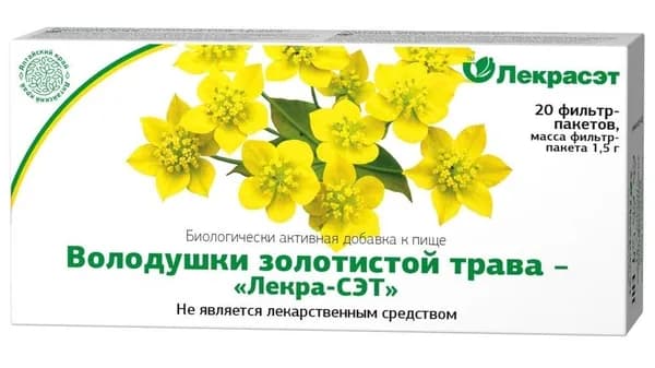 Лекра-СЭТ Володушки золотистой трава, 20 фильтр-пакетов по 1,5 г
