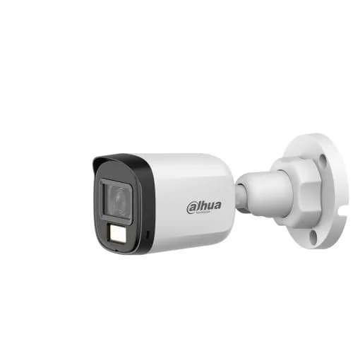DAHUA HAC-B1A21P-U-IL-A-0360B, 2 Мп, объектив 3,6 мм, ночное видение 25 м, интеллектуальная двойная подсветка, встроенный микрофон, цилиндрическая камера