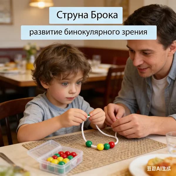 Струна Брока/ шнурок Брока, развитие бинокулярного зрения