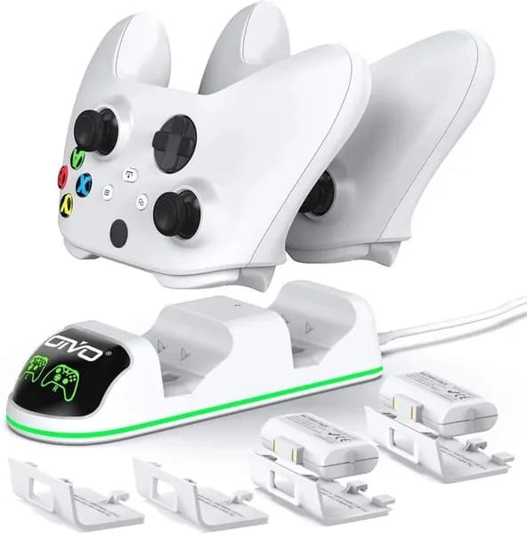 Подставка Зарядная станция Xbox Series S/X - Xbox One OIVO Charging Dock +2 шт аккумулятора АКБ 1300mAh (IV-X131W) белый