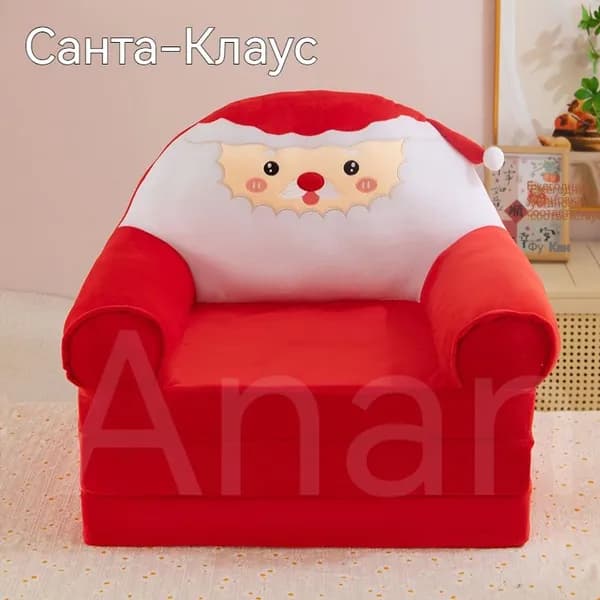 Бескаркасный пуф Диван,красный