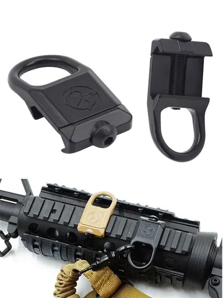 1 шт чёрный Тактическое QD-крепление для M4, AR15, HK416, SCAR и др,ремня (20 мм планка Пикатинни)