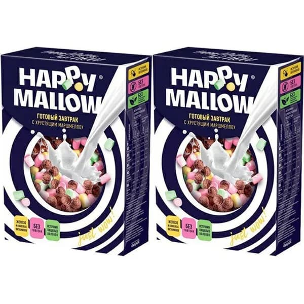 Сухой завтрак Happy Mallow с маршмеллоу 240 г, набор: 2 штуки