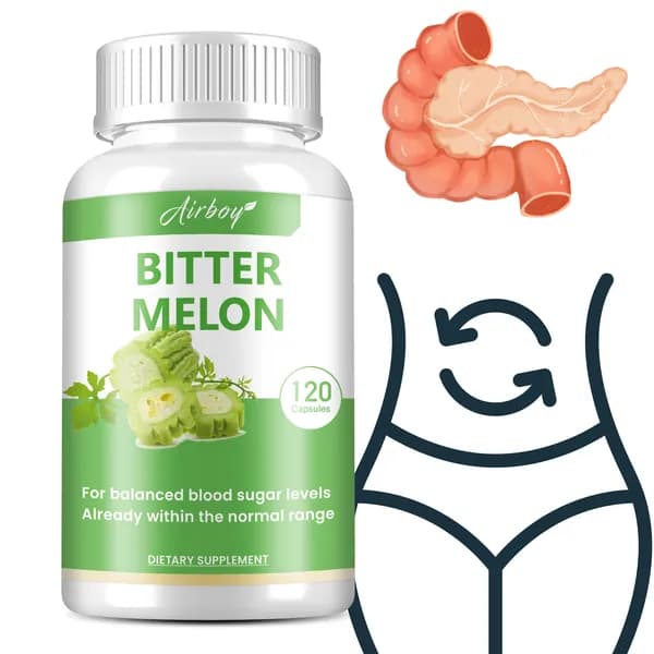 Биологически активная добавка Airboy Bitter Melon в капсулах - способствует поддержанию здорового веса и уровня сахара в крови