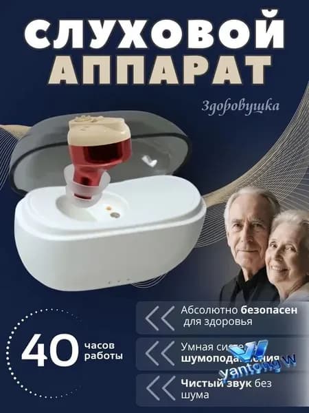 Слуховой аппарат для пожилых с зарядным устройством