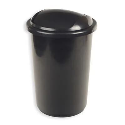 Корзина 12л Uniplast с крышкой-вертушкой, черный