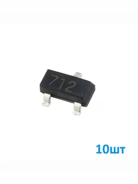 SM712 10шт, Сборка TVS диодов для защиты интерфейсов RS-485, двунаправленная, от 12В до -7В, 400Вт, корпус SOT23