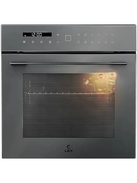 Духовой шкаф Lex EDS 101 GR (CHAO000412) серый, 2.9 кВт, 61 л, 10 режимов, гриль конвекция