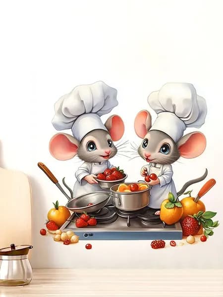 Крысиная кухонная наклейка