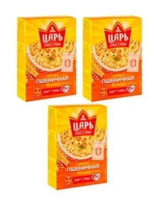 "Царь" крупа полтавская-м из мягких сортов пшеницы, 400 г, 3 штуки