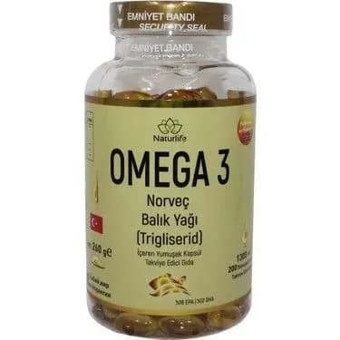 Натурлайф Омега 3 Норвежский рыбий жир 200 капсул / Naturlife Omega 3 Norvec Balik Yagi 200 Kapsul