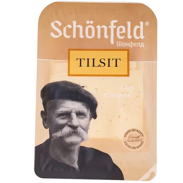 Сыр Тильзитер Schonfeld 45% жир. нарезка 125г