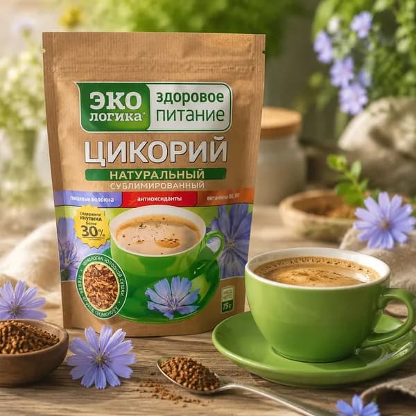 Цикорий Экологика сублимированный 75 грамм 4 штуки