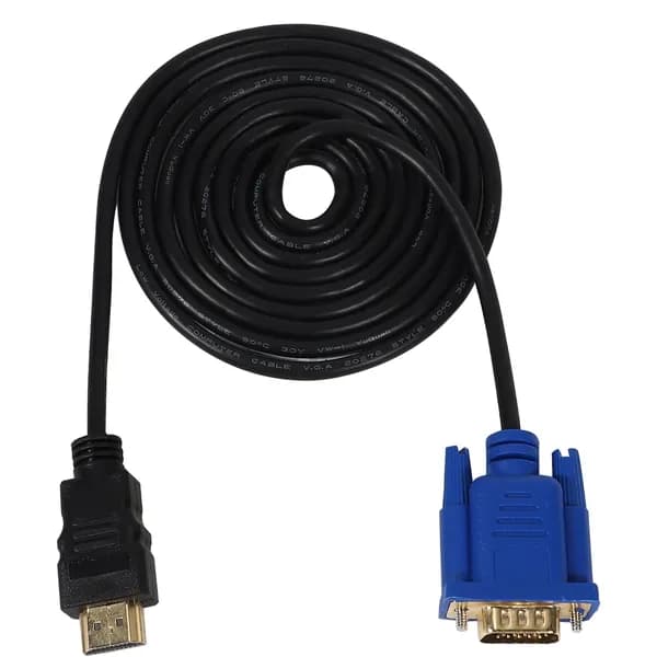 HDTV HDMI Gold Male-VGA HD-15 Male 15Pin Кабель-адаптер 6FT 1.8M 1080P