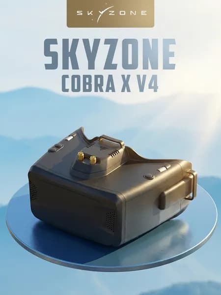 FPV видеошлем Skyzone Cobra X V4 5.8 ГГц, SteadyView Diversity, DVR с записью 60fps, экран 1280x720 LCD, Head Tracker, для дронов и квадрокоптеров