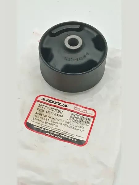 MTTY2307EB Сайлентблок опоры (подушки) двигателя MOTUS, для задней опоры двигателя 12371-64210. TOYOTA COROLLA/SPRINTER 1991-2002.