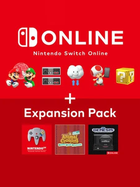 Nintendo Switch Online + Expansion Pack (Индивидуальное членство + Пакет расширения - 12 месяцев) (Цифровая версия) (EU)