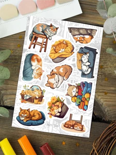 Стикеры коты N21