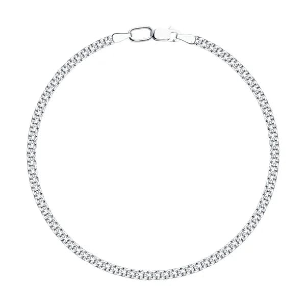 Diamant, Браслет из серебра, 96-150-24040-1, бисмарк двойной машинный, 925 проба