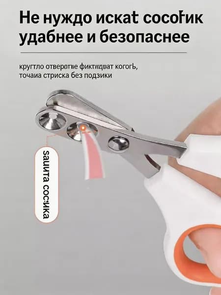Безопасный когтерез с двумя пазами для кошек и мелких собак, встроенный ограничитель не дает порезать живую часть когтя, усовершенствованная модель для домашнего ухода за лапами питомцев
