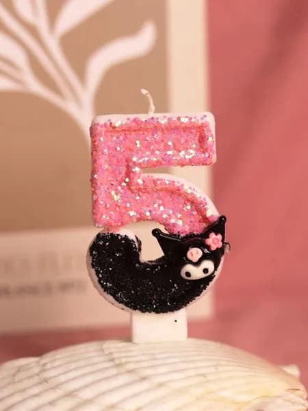 Свечи для торта цифра 5, 8 см, 1 шт