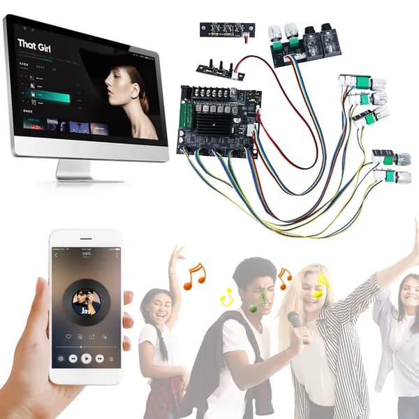 Усилитель мощности 2.1 канала с Bluetooth, выход 50 Вт + 50 Вт + 100 Вт, двойной чип TPA3116D2