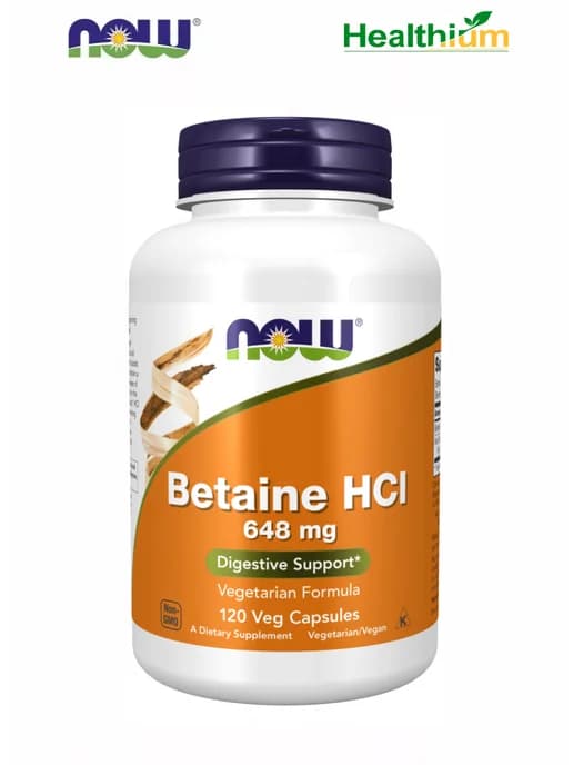 Betaine HCL 120 капсул нау бетаин гидрохлорид
