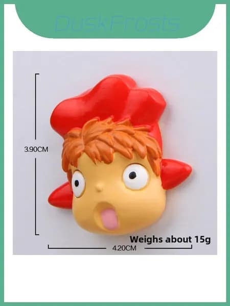 ponyo on the cliff holding bucket girl fish мини магнитный декор для холодильника для дома офиса и подарков стилид