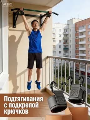 Крюки для турника, максимальный вес пользователя: 200 кг