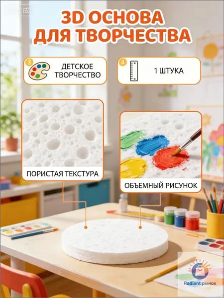 3D бумага для рисования для детей, круглая белая основа из древесной целлюлозы, материал для объемных детских рисунков