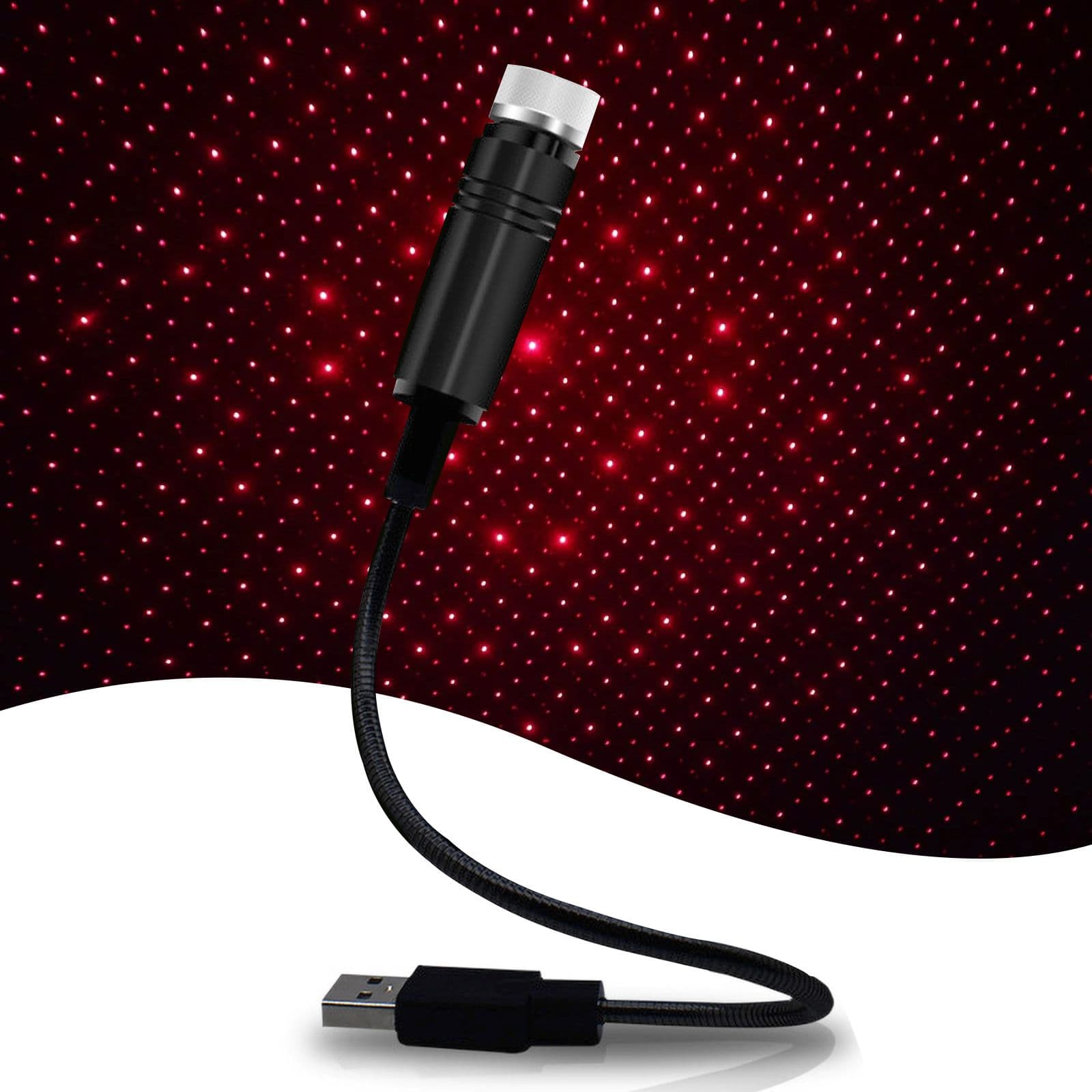 Автомобильный проектор звездного неба Goodly Star Lamp, светодиодная подсветка салона автомобиля, ночник, USB