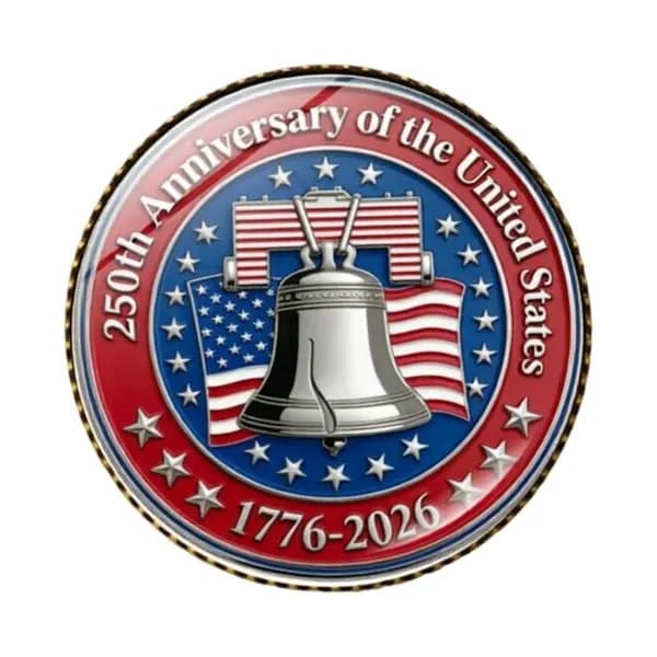 Значок-булавка 250 лет США , Медь - 5