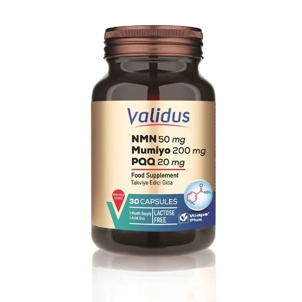 Validus Валидус NMN 50 мг + Мумиё 200 мг + PQQ 20 мг 30 капсул