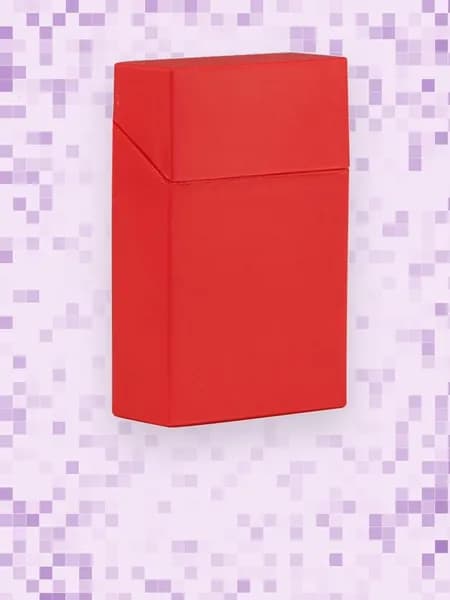 Пластиковый портативный футляр для сигарет, красный