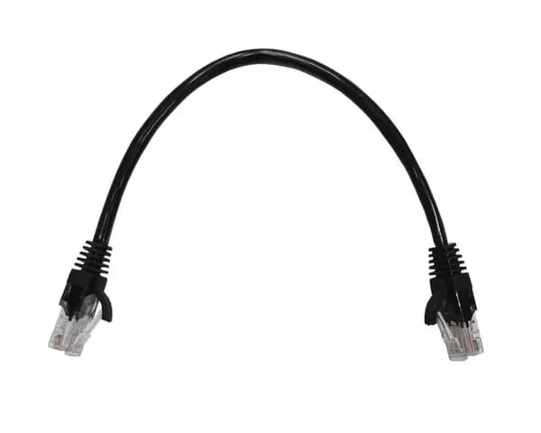 Патч-корд UTP4 cat.5e, ВС, LSZH, черный, литой коннектор NETKO Optima, 0.25м