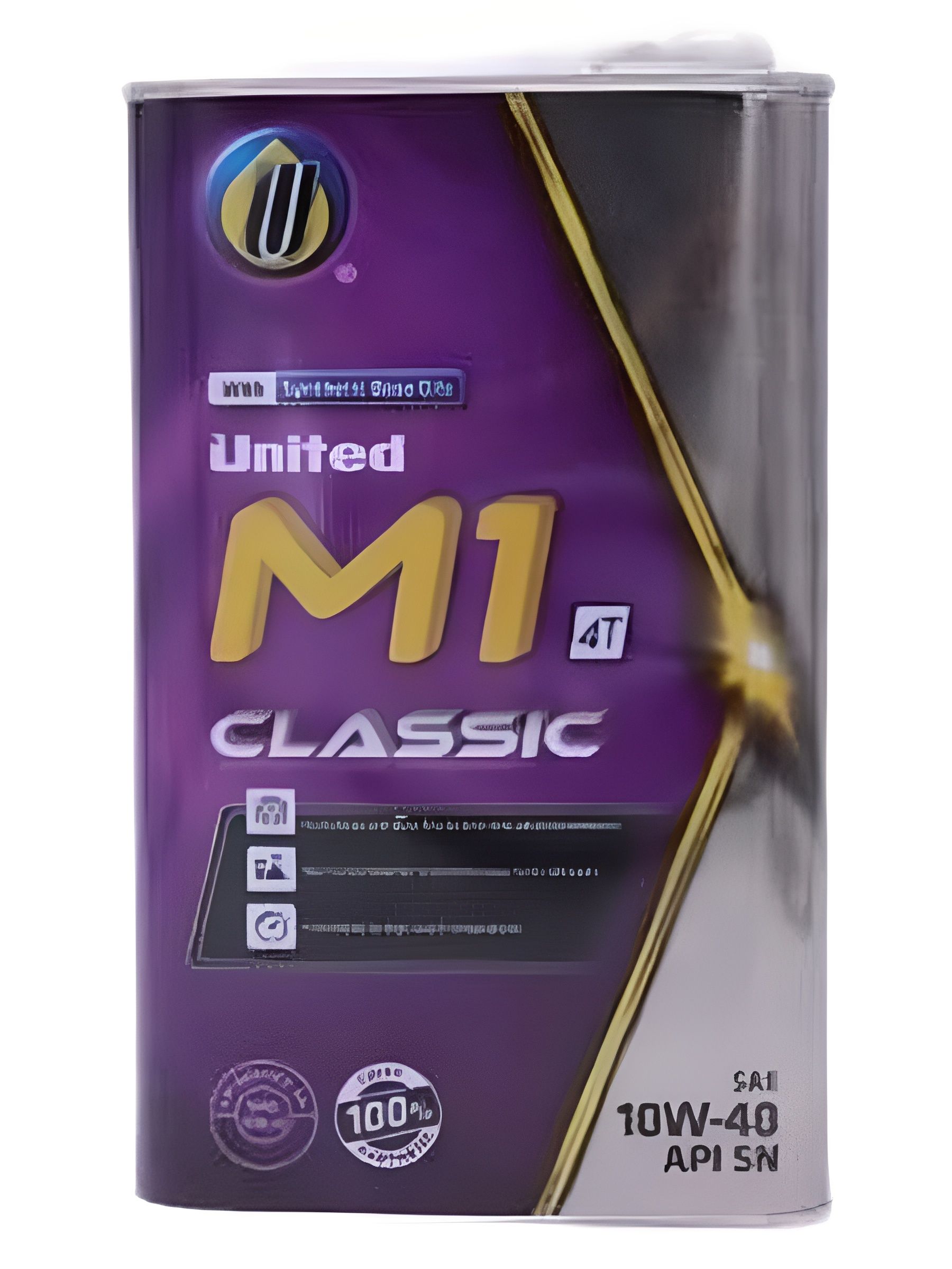 United Oil M1 Classic 4T 10W-40 Масло моторное, 1 л