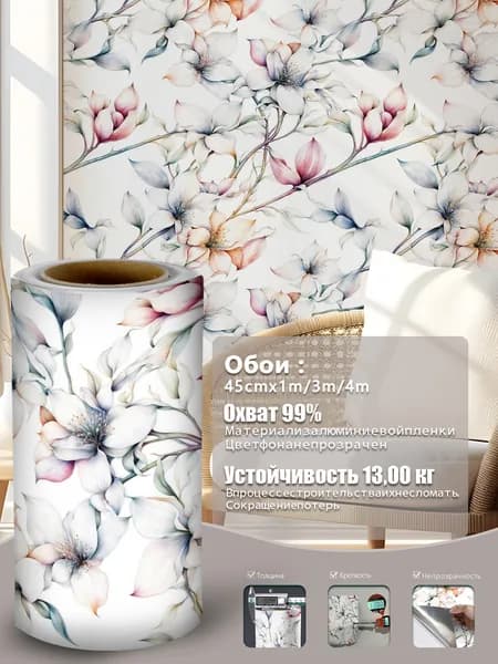BVL Обои Синтетические 1 м, 0.45 м