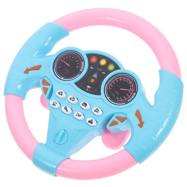 Музыкальный игровой руль из abs розового цвета для декора