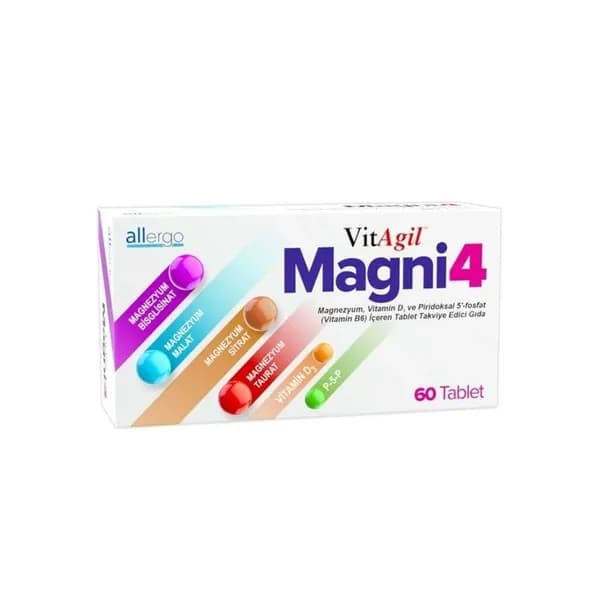 Vitagil Magni4 Магний с витамином D3 и P5P 60 таблеток