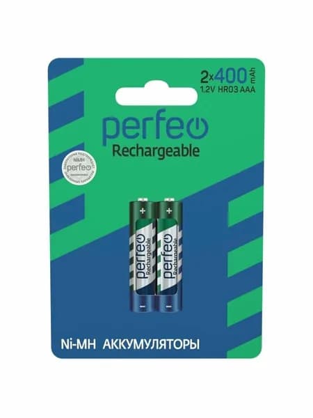Аккумулятор Perfeo AAA 400mAh Ni-Mh 1.2v BL2 PFAAA400/2BL