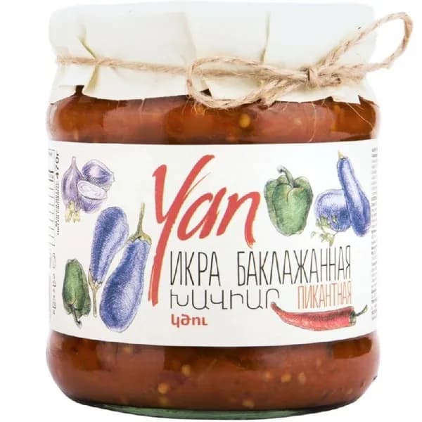 Икра YAN Баклажанная пикантная /стекло/ 470г