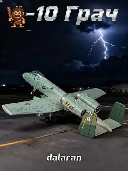 Модель самолета сборная a-10 thunderbolt 1/72 американская военная техника (американский аналог Су-25) ,без клея,пластиковая,подарок ребенку,хобби - Dalaran