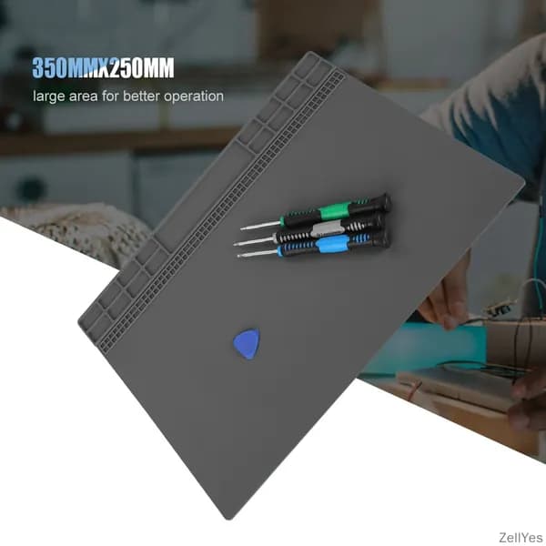 Профессиональная силиконовая теплоустойчивая подставка с сеткой для удобного хранения инструментов при ремонте телефонов и компьютеров