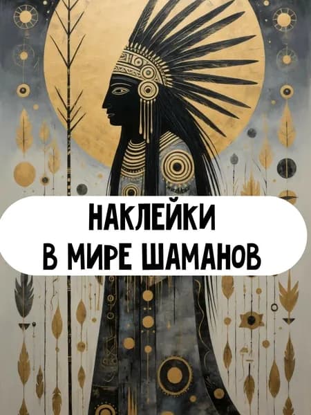 Набор наклеек стикеров В мире шаманов 16 шт