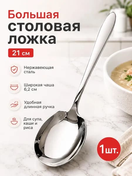 Ложка для салата 1 предм. хром