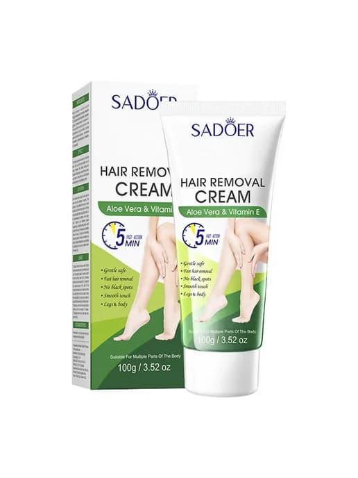 Крем для ДЕПИЛЯЦИИ с лопаточкой 100ml SADOER Удаляет