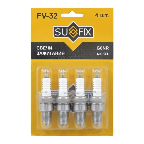 Свечи зажигания (G6NR, Никель) SUFIX FV-32; для CITROEN/PEUGEOT