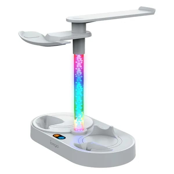 Зарядная RGB док-станция для контроллеров Sony PlayStation VR2 Sense Controller, подставка для зарядного устройства, док станция с RGB светильник для гарнитуры Sony PlayStation РS VR 2