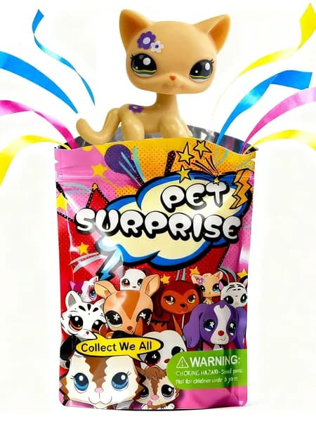 Pet Shop #1962,лпс игрушки,Короткошерстная кошка,подарок для девочки(С упаковочным пакетом)