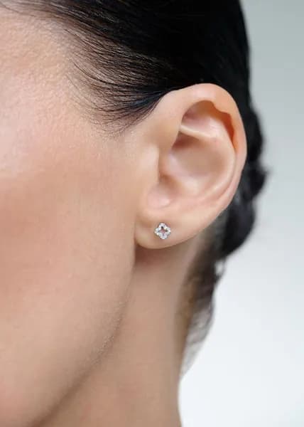 Серьги пусеты-гвоздики Alissa Y153601E, серебро 925 с фианитами